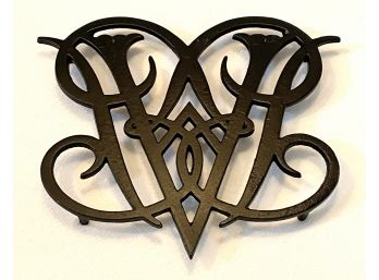 Colonial Williamsburg Cast Iron Trivet - Queen Ann Cypher