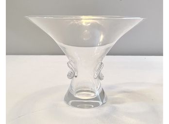 Vintage Signed Steuben Hand Blown Glass Bowl Or Vase