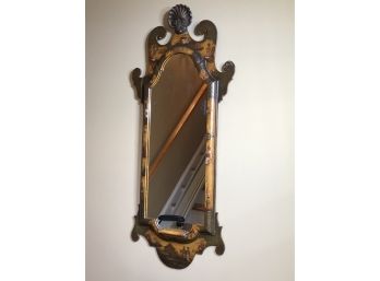 Incredible Antique Chinosiere Mirror - Unusually Large Size - Paint Decoration Is Fantastic - Beautiful Piece