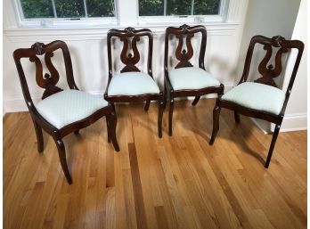 Fabulous Set Of (4) Four Antique Victorian Mahogany Chairs 1870-1890 - Fully Restored & Recovered - WOW !