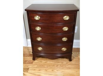 Fabulous Bachelors Chest / End Stand By THOMASVILLE - Beautiful Mahogany With Brass Hardware (2 Of 2) WOW !