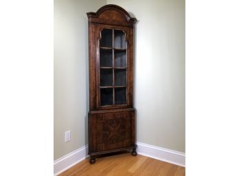 Beautiful Antique 1915-1925 English Inlaid Corner Cabinet - One Of Two - Lovely Size - Two Doors (1 Of 2)