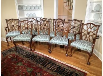 Spectacular Set Of Ten (10) All Hand Carved Chippendale Style Chairs Paid $7,800 - Paramount Furniture WOW !