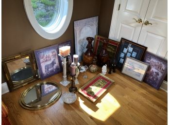 HUGE Decorative Accessories Lot - Mirrors - Prints - Candle Holders - China - Bowls - Trays - LOADS MORE !