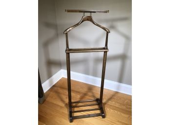 Handsome Gentlemans Dressing Valet - Very Well Made Wood With Brass Trim - Very Stable - Looks Expensive