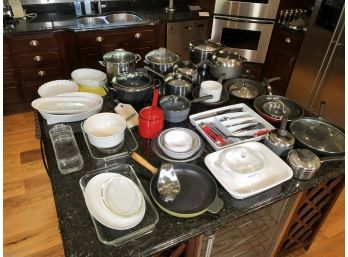 HUGE 50 PLUS Piece Lot Of Kitchen / Cookware Items - GREAT Brands - Calaphlon - Circulon - Revere - Tremontia