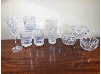 Assorted Lot Of Eight (8) Pieces Quality Crystal BACCARAT - WATERFORD - KOSTA BODA - All Piece For ONE BID !