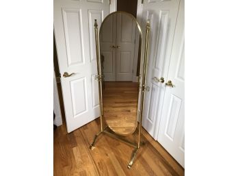 Fantastic Vintage SOLID BRASS Tall Cheval / Dressing Mirror - VERY HIGH QUALITY - VERY Heavy For Its Size