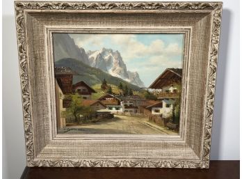 Vintage Oil On Canvas Painting By M Sammati - Very Nice Painting - Very Well Done In Original Frame !