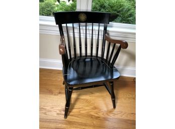 Classic Black FAIRFIELD UNIVERSITY College Chair Made By Nichols & Stone Boston - 1986 - Black With Maple Arms