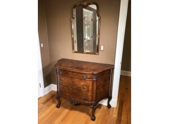 Gorgeous Antique Three Drawer Chest & Mirror - From Italian / European Antique Dealer In NYC Paid $3,450