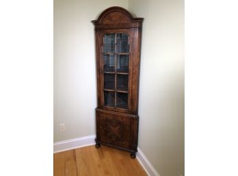 Beautiful Antique 1915-1925 English Inlaid Corner Cabinet - One Of Two - Lovely Size - Two Doors (2 Of 2)