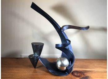 Sensational Vintage / Modern Bronze Sculpture - Amazing Patina - VERY Heavy - Very Interesting Piece WOW !