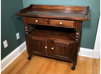 Very Nice Solid Pine ETHAN ALLEN Server / Bar / Microwave Stand - MANY USES - Great Piece In Great Shape !