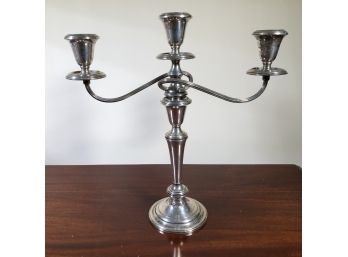 One Large GORHAM Company STERLING SILVER Convertible Candelabra - Weighted Sterling Silver - Has Damage