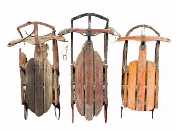 3 Vintage Sleds