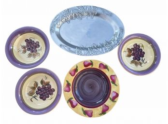 Grapevine Platter  & Bowl Lot