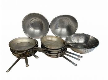 10 Saute Pans & 3 Colanders