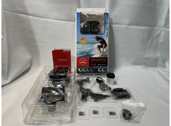 (1 Of 2) HD Waterproof Sports Cam In The Box.Sold Separately. Unboxed Items Are Part Of 2nd Camera.