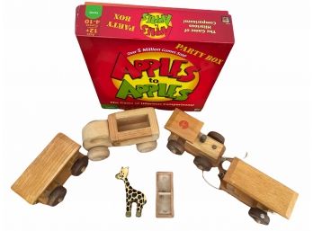 Quality American & German Made Wooden Trains, Toys &  An Apples To Apples Game