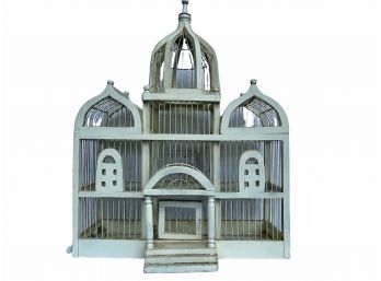 Vintage Victorian Style Domed Cathedral Wood Birdcage