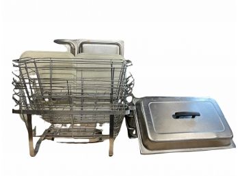 10 Chafing Dish Racks & 7 Covers. These Are Mismatched & Not Full Sets