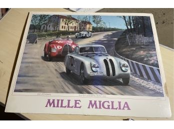 Framed Mille Miglia Numbered And Pencil Signed