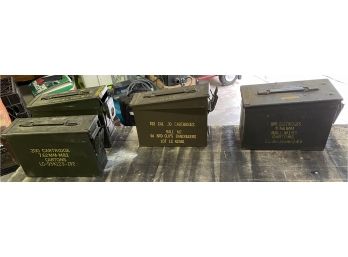 Four Ammo Cartridge Containers