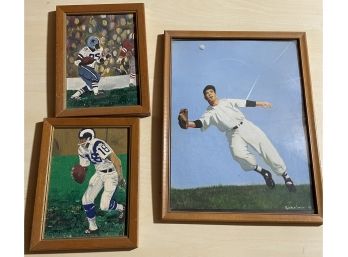 Three Framed Sport Paintings