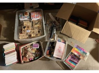 Huge Lot Of Stampers And Cards Art Collection And Materials