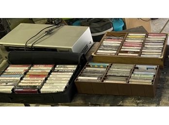 Cassette Deck And Large Lot Of Cassettes