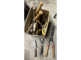 Assorted Box Of Hand/gardening Tools