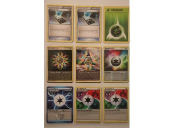 18 Pokemon Cards - Trainer, Rainbow Energy And More