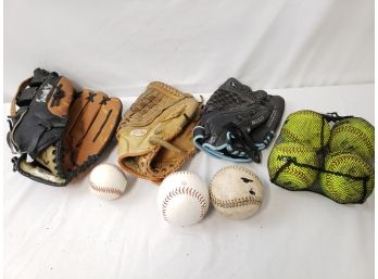 Baseball & Softball Gloves And Balls