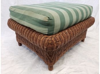 Wicker Bamboo Foot Stool Ottoman