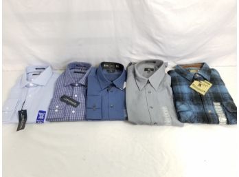 New Button Down Shirts Long Sleeve Calvin , Tommy