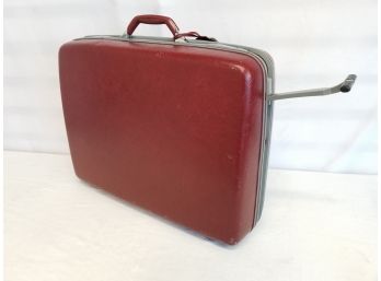 Vintage Samsonite Silhouette Burgundy Hard Shell Roller Suitcase - No Keys