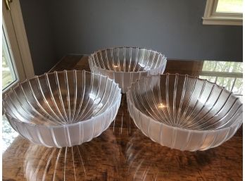 Set Of 4 Kosta Boda Serving Bowls