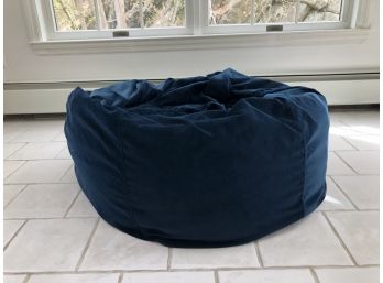 Navy Velvet Beanbag