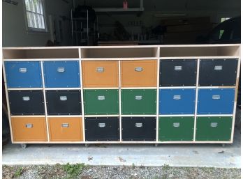 Wood Locker Style Cabinet