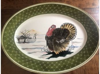 Hand-painted Turkey Platter