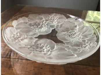 Beautiful Frosted Glass Platter