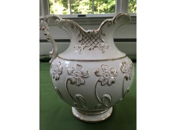 White And Gold Vintage Vase