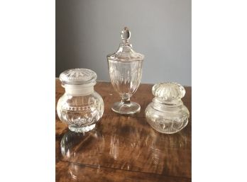 Group Of Vintage Glass Containers