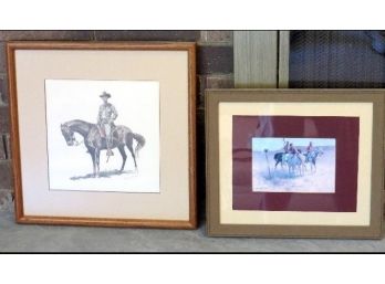 Pairing Of 2  Framed Western Style Prints - Frederick Remington & James E. Reynold's