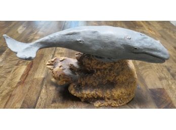 Whale On Wood Statue