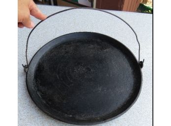 Antique Cast Iron Griddle With Handle