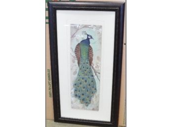 Colorful Framed Peacock Print