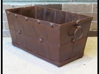 Metal Crate Tub With Ring Handles