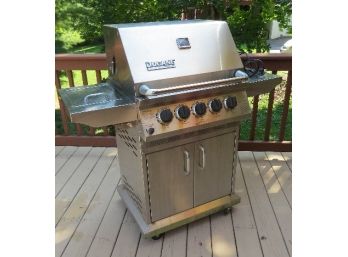 Ducane Stainless Gas Grill W/Rotisserie Accessory (never Used), 4 Burner W/Side Burner, Working